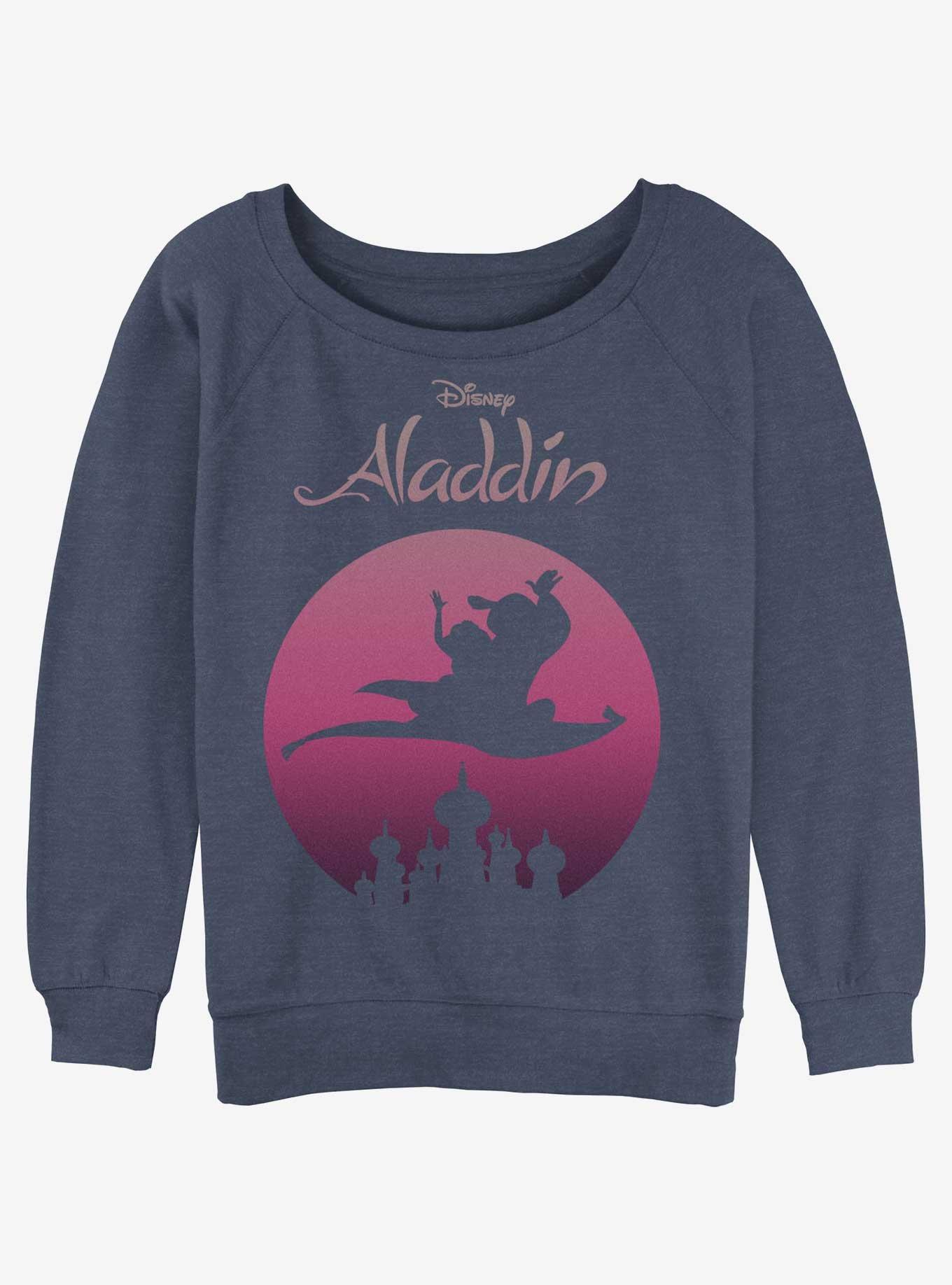 Disney Aladdin Flying High Silhouette Girls Slouchy Sweatshirt, , hi-res