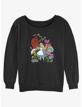 Disney Alice in Wonderland Flower Afternoon Girls Slouchy Sweatshirt, , hi-res