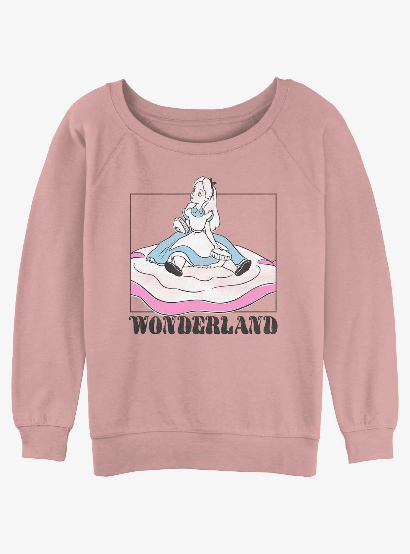 Disney Alice in Wonderland Soft Pop Wonderland Girls Slouchy Sweatshirt, DESERTPNK, hi-res