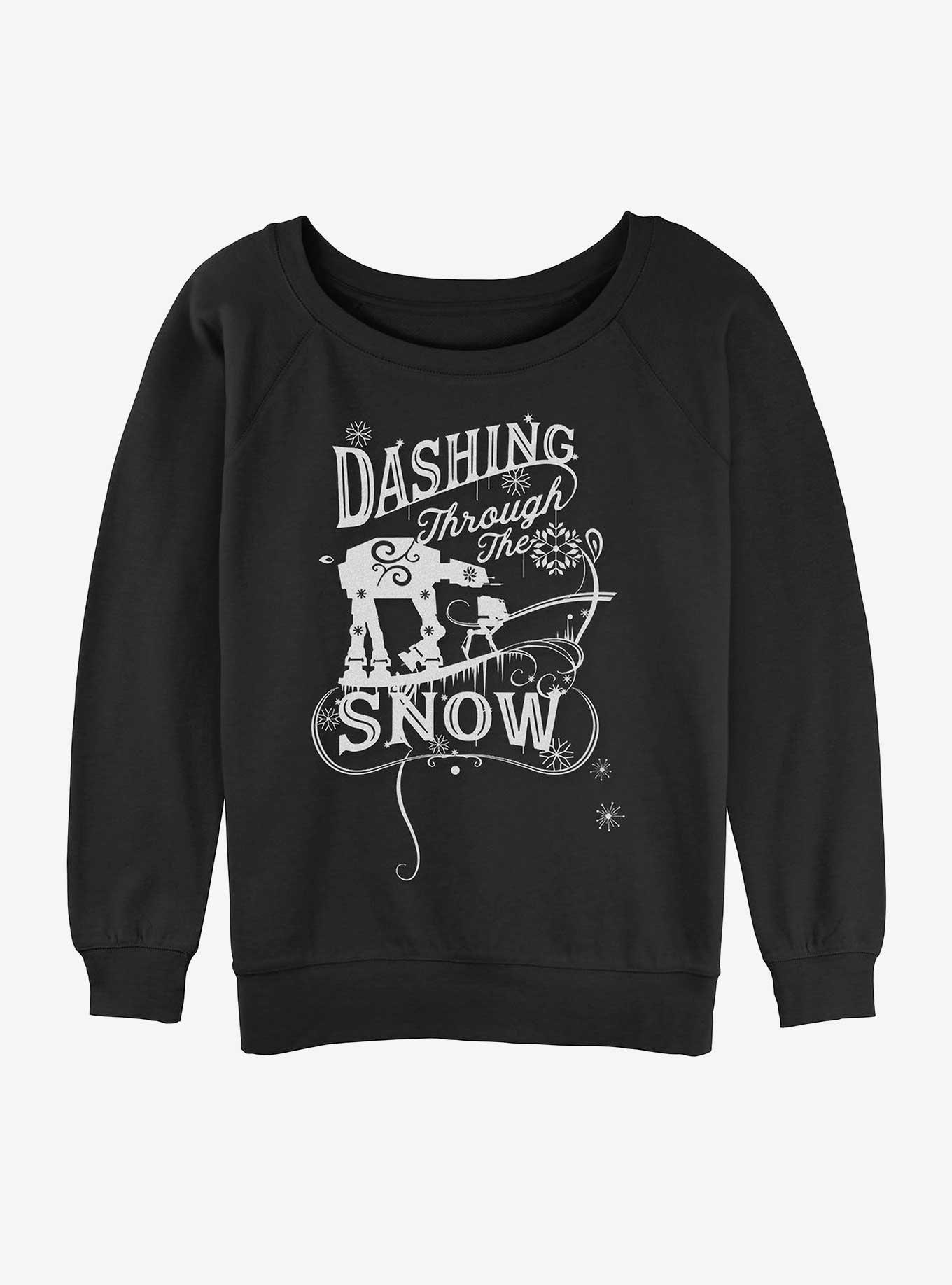 Star Wars AT-AT Walker Snow Girls Slouchy Sweatshirt, BLACK, hi-res