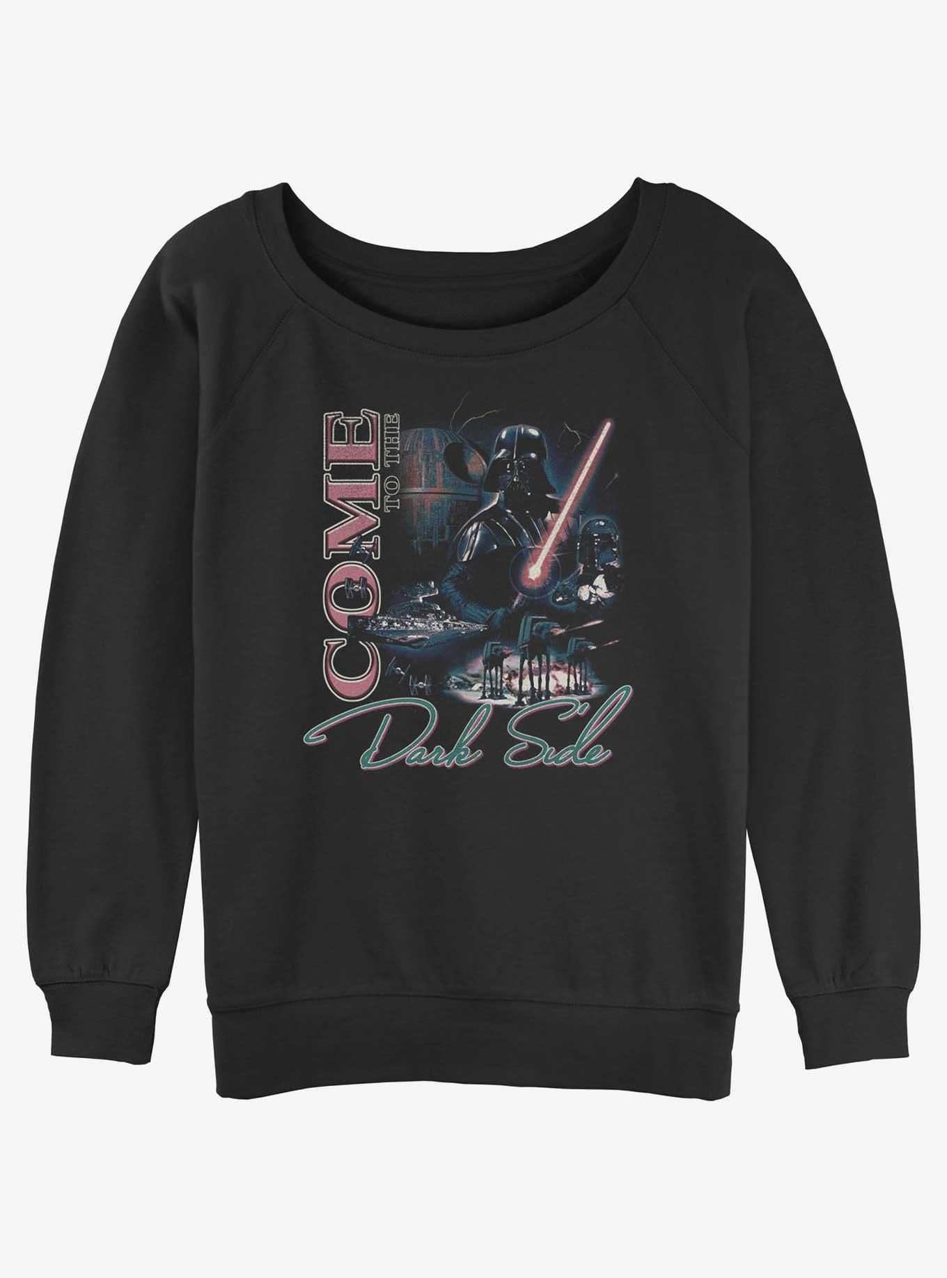 Star Wars Come To The Dark Side Girls Slouchy Sweatshirt, BLACK, hi-res