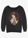 Disney Beauty and the Beast Rose Belle Girls Slouchy Sweatshirt, BLACK, hi-res