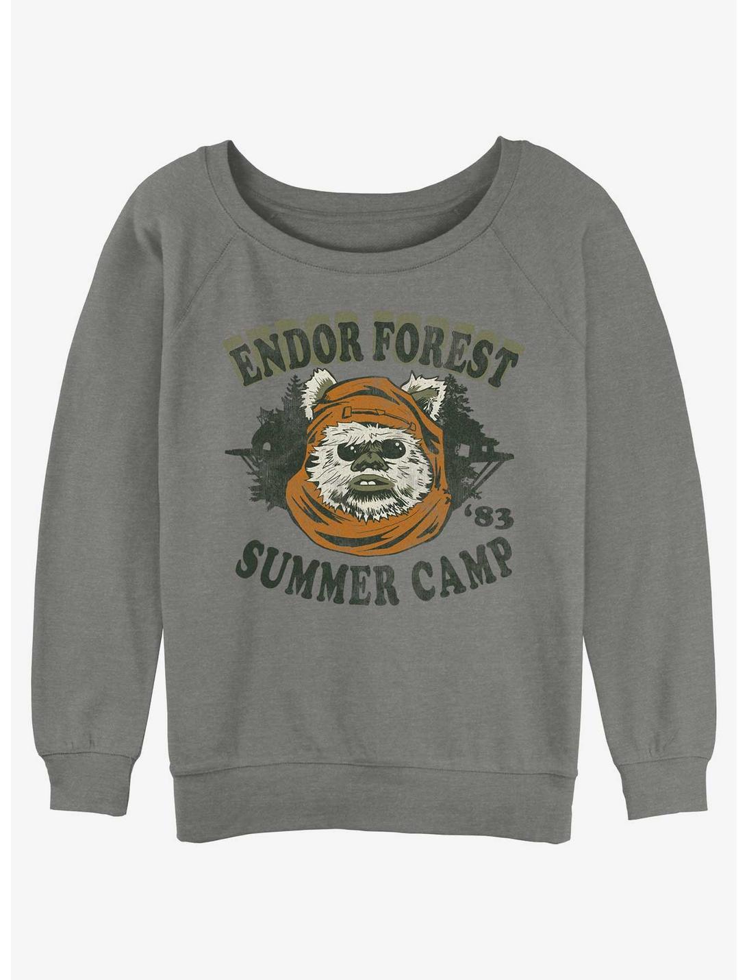 Star Wars Endor Camp Girls Slouchy Sweatshirt, GRAY HTR, hi-res