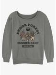 Star Wars Endor Summer Camp Girls Slouchy Sweatshirt, GRAY HTR, hi-res