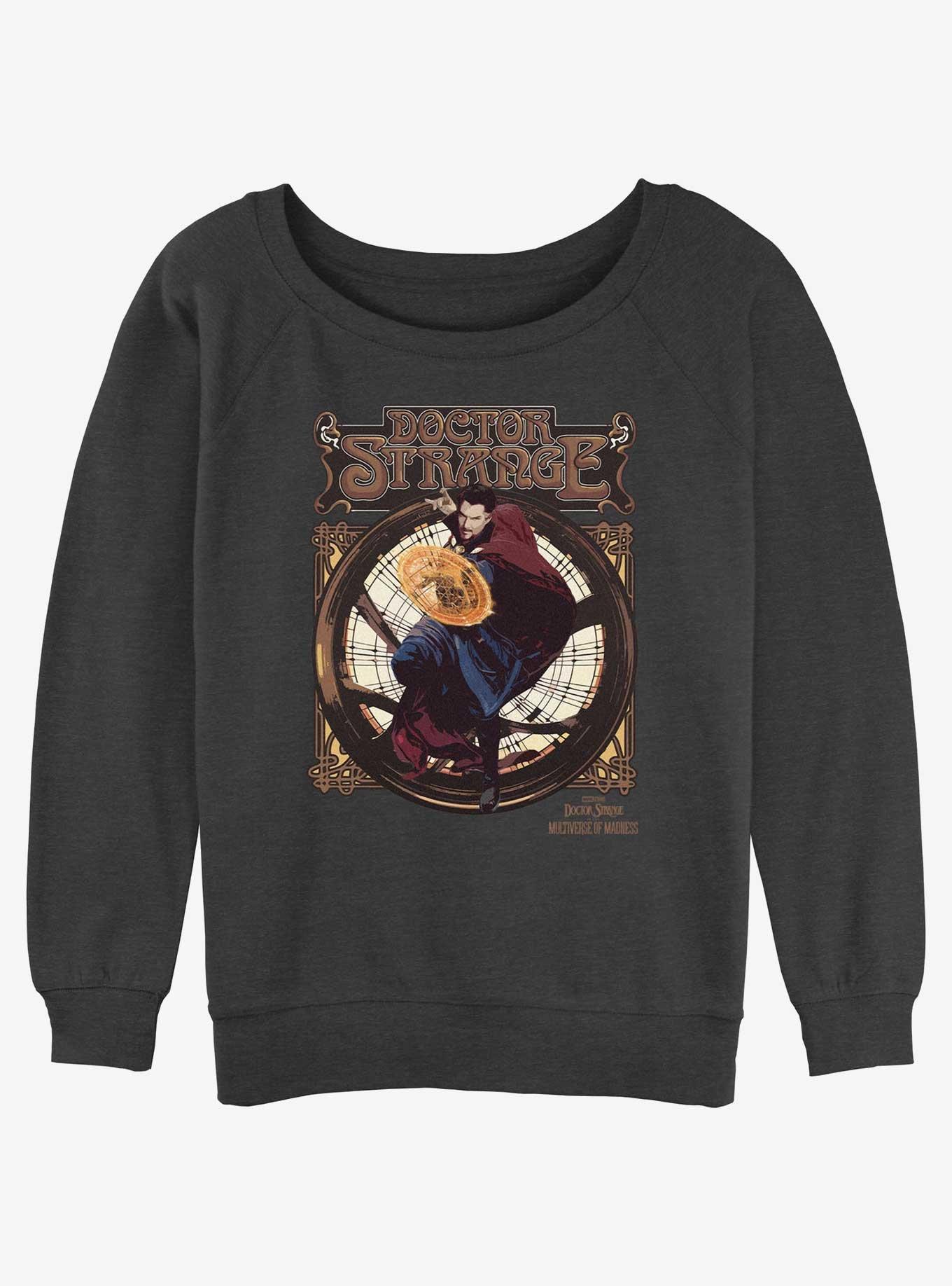 Marvel Doctor Strange in the Multiverse of Madness Magic Ready Girls Slouchy Sweatshirt, CHAR HTR, hi-res