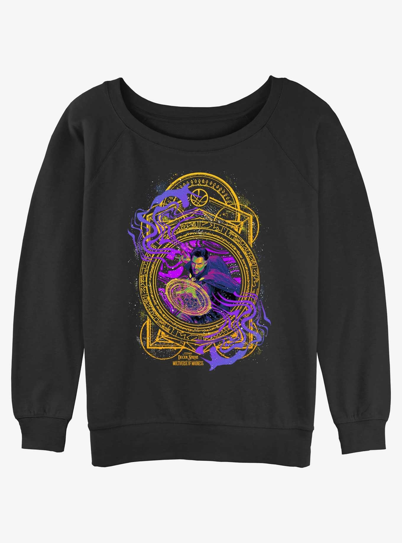 Marvel Doctor Strange in the Multiverse of Madness Neon Spell Girls Slouchy Sweatshirt