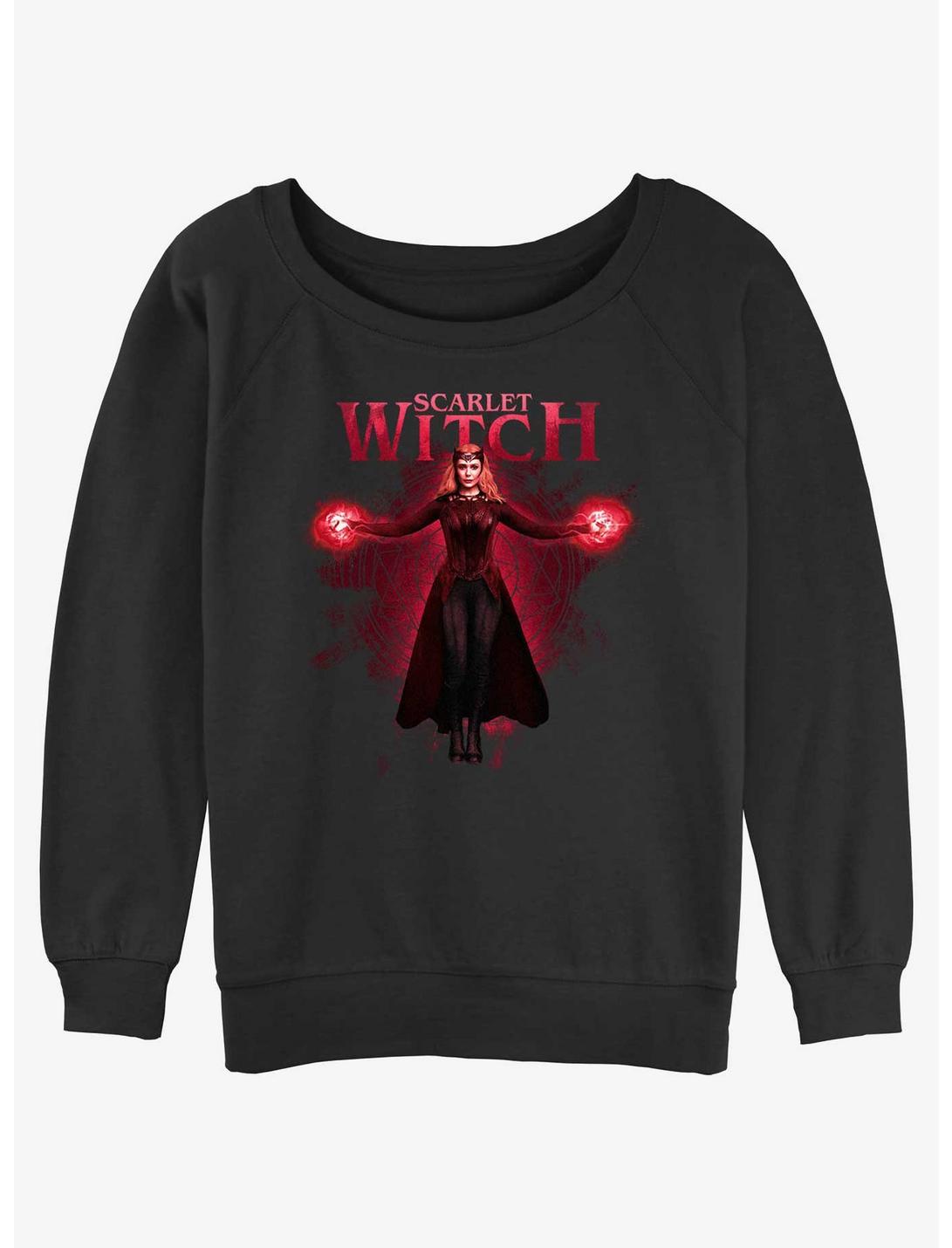 Marvel Doctor Strange in the Multiverse of Madness Scarlet Witch Rise Girls Slouchy Sweatshirt, BLACK, hi-res