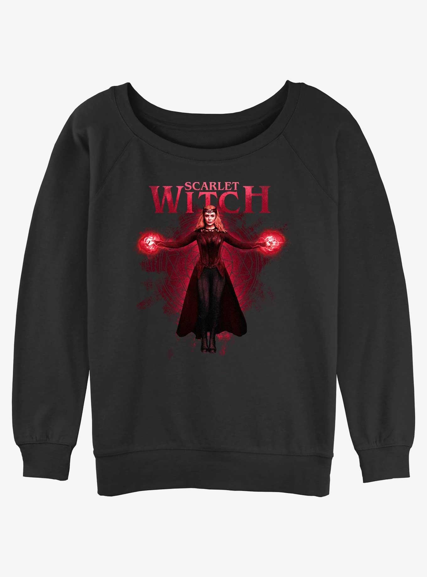 Marvel Doctor Strange in the Multiverse of Madness Scarlet Witch Rise Girls Slouchy Sweatshirt, BLACK, hi-res
