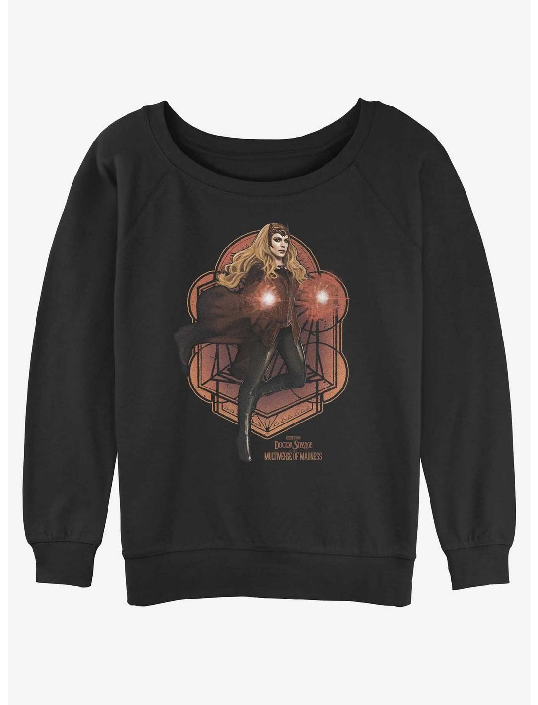 Marvel Doctor Strange in the Multiverse of Madness Wanda Witch Girls Slouchy Sweatshirt, BLACK, hi-res