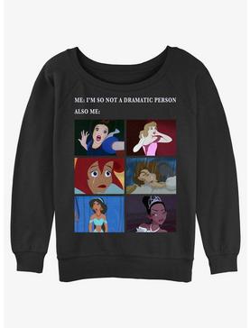 Plus Size Disney Princesses Princess Drama Meme Girls Slouchy Sweatshirt, , hi-res