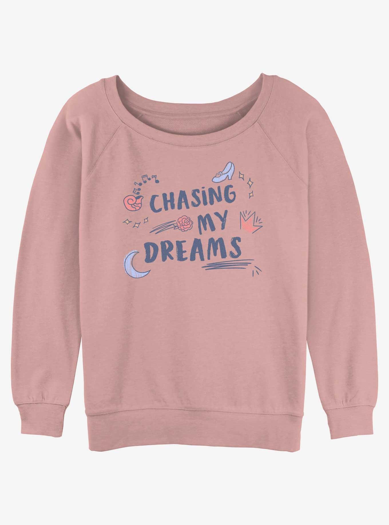 Disney Princesses Chasing My Dreams Girls Slouchy Sweatshirt, DESERTPNK, hi-res