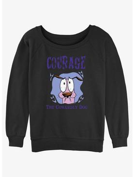 Cartoon Network Courage the Cowardly Dog Courage Portrait Girls Slouchy Sweatshirt, , hi-res