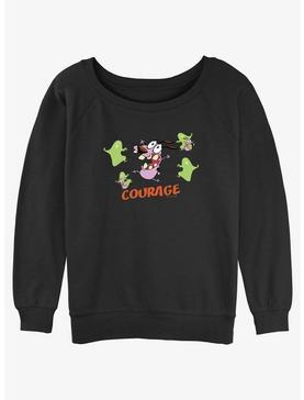 Cartoon Network Courage the Cowardly Dog Screaming Ghosts Girls Slouchy Sweatshirt, , hi-res