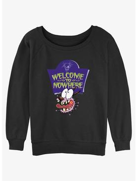 Cartoon Network Courage the Cowardly Dog Welcome Sign Girls Slouchy Sweatshirt, , hi-res