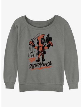 Marvel Deadpool Number 1 Dad Girls Slouchy Sweatshirt, , hi-res