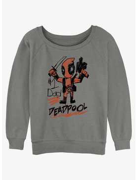 Marvel Deadpool Number 1 Dad Girls Slouchy Sweatshirt, , hi-res