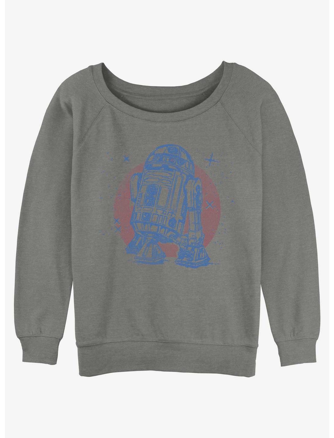 Star Wars R2-D2 Girls Slouchy Sweatshirt, GRAY HTR, hi-res
