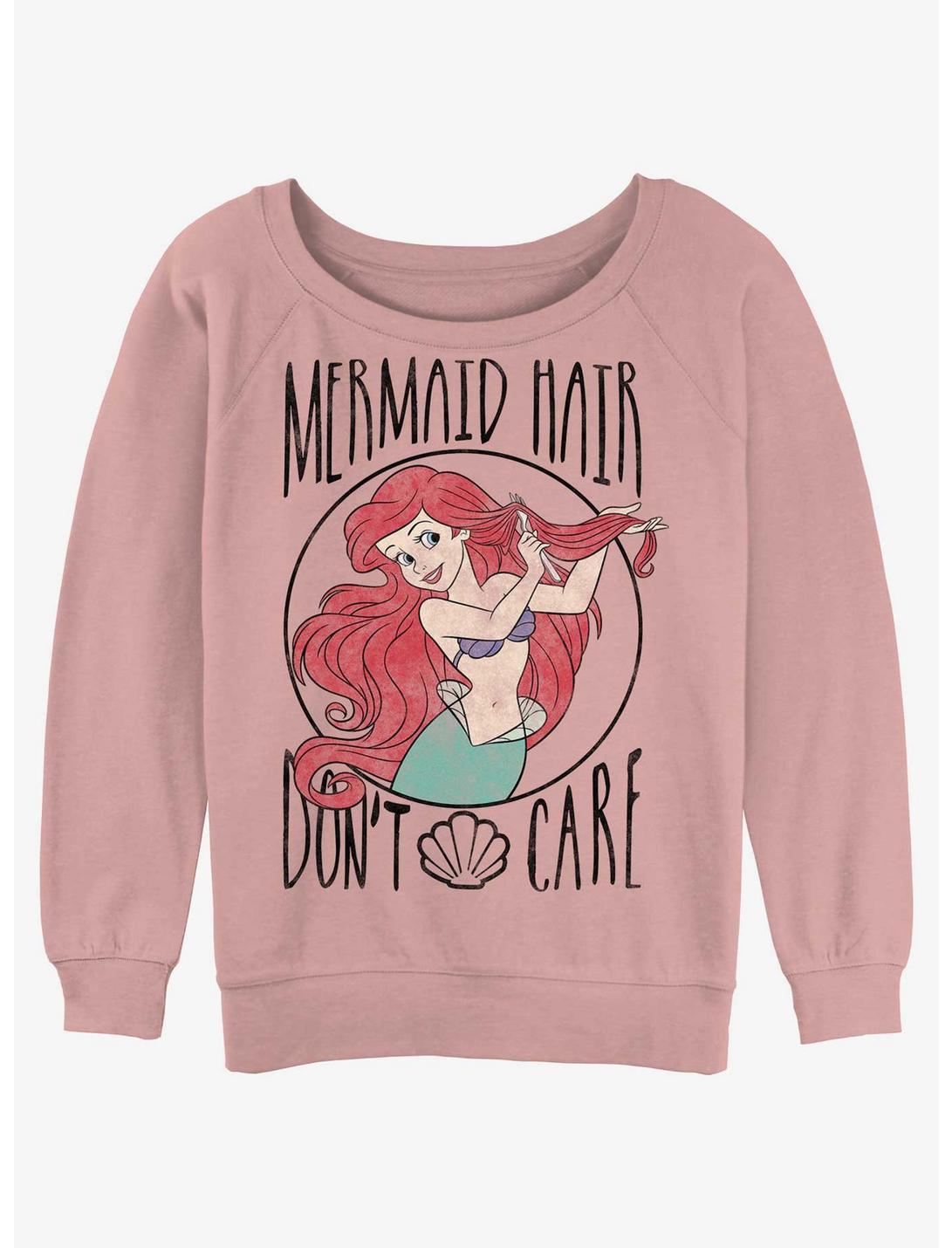 Disney The Little Mermaid Ariel Hair Girls Slouchy Sweatshirt, DESERTPNK, hi-res