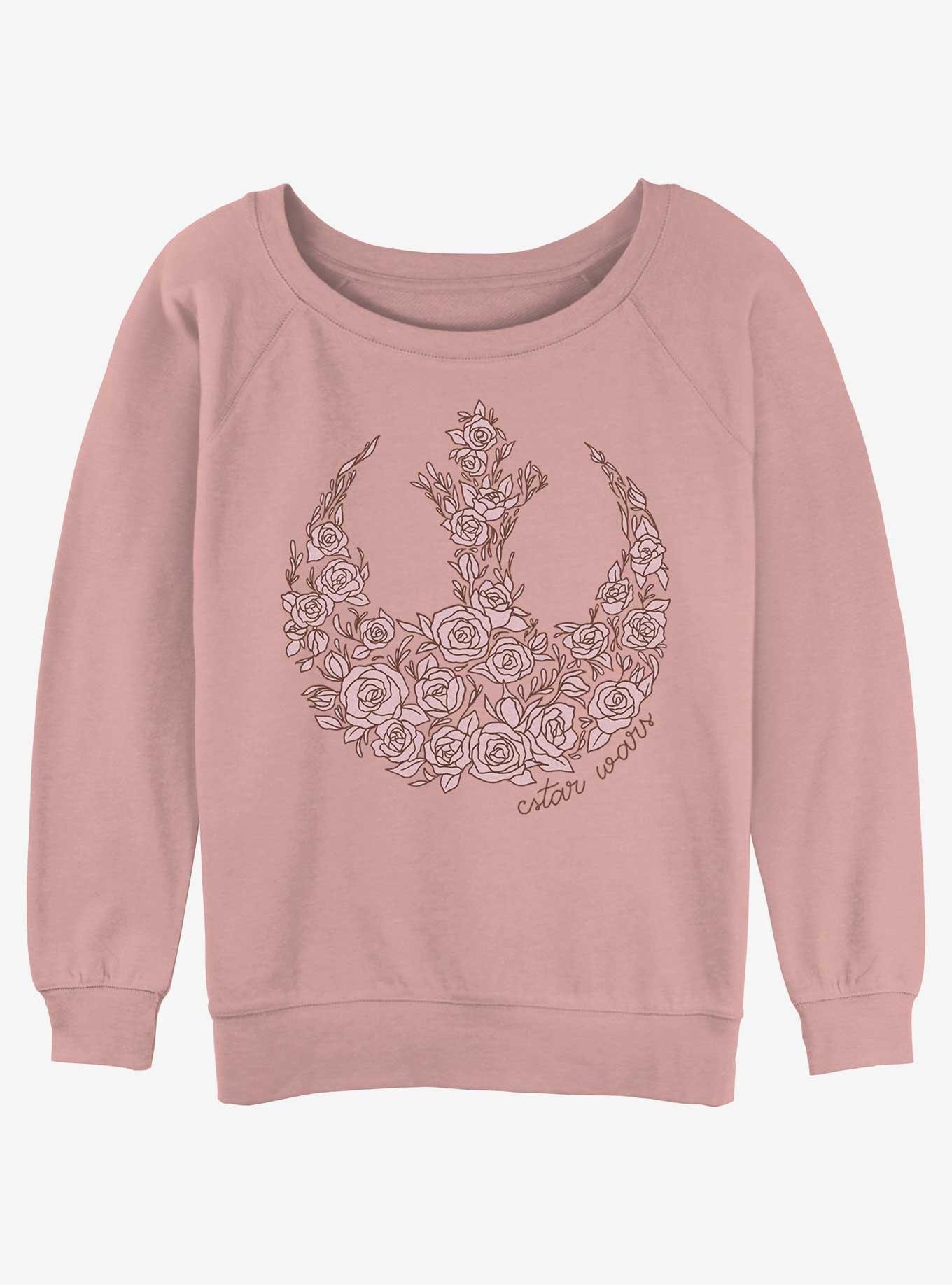 Star Wars Rose Rebel Girls Slouchy Sweatshirt, , hi-res