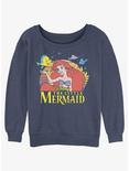 Disney The Little Mermaid Title Girls Slouchy Sweatshirt, BLUEHTR, hi-res