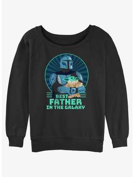 Star Wars The Mandalorian Best Father in the Galaxy Girls Slouchy Sweatshirt, , hi-res
