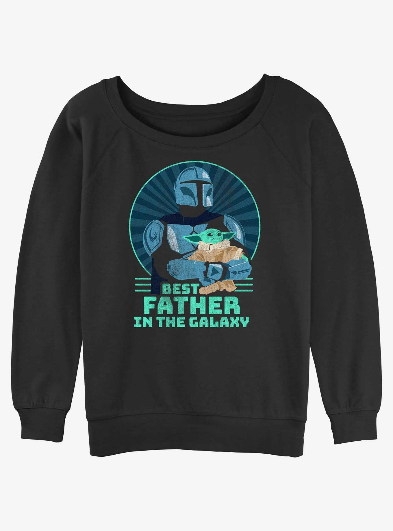 Star Wars The Mandalorian Best Father in the Galaxy Girls Slouchy Sweatshirt, , hi-res