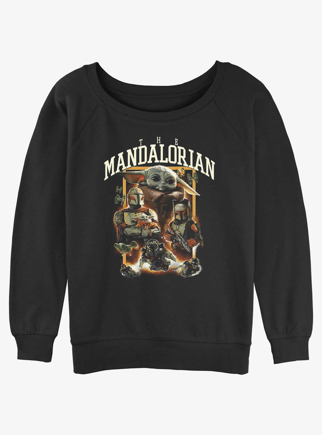 Star Wars The Mandalorian Exploded Poster Girls Slouchy Sweatshirt, , hi-res
