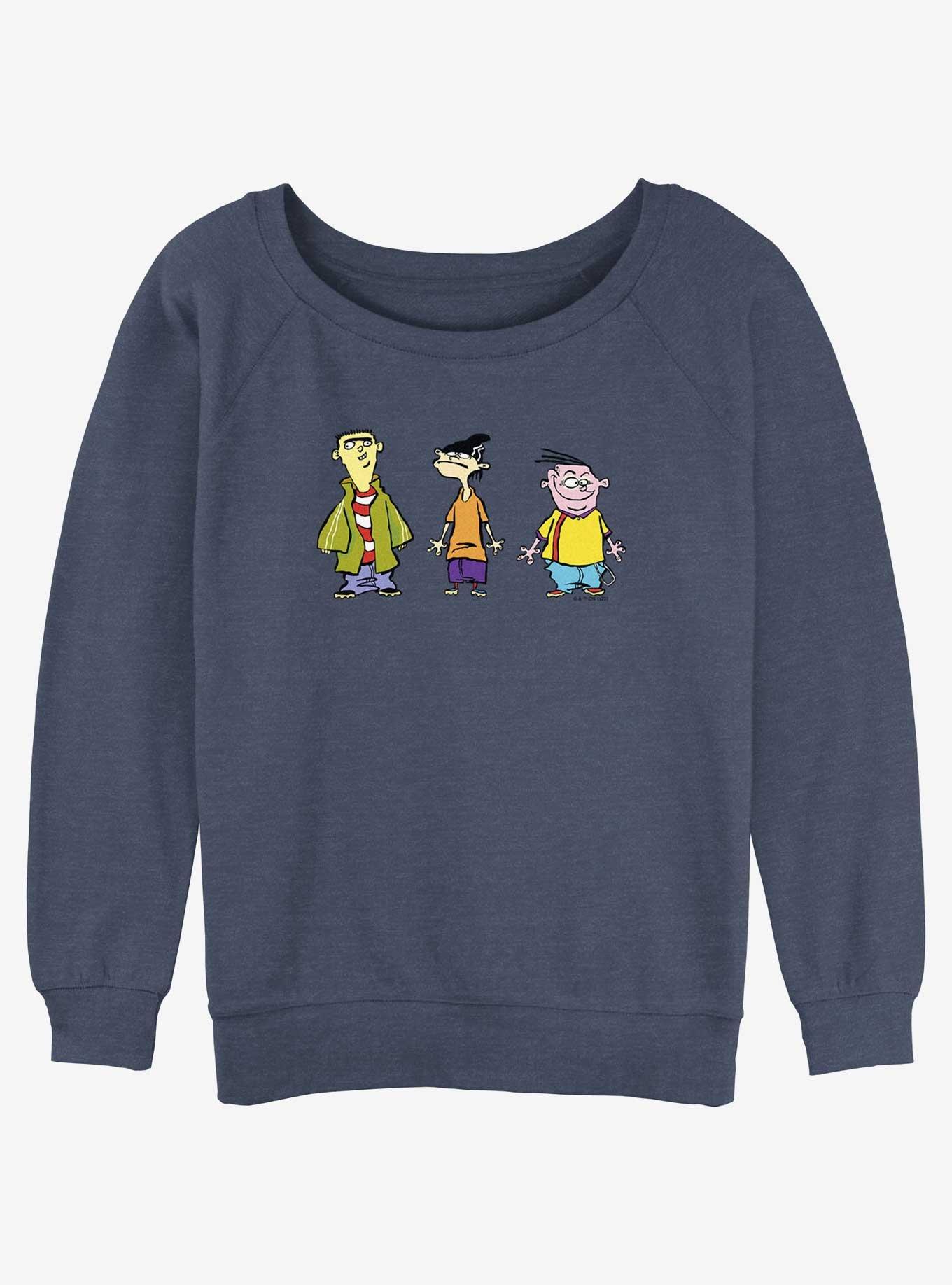Cartoon Network Ed, Edd n Eddy Lineup Girls Slouchy Sweatshirt, BLUEHTR, hi-res
