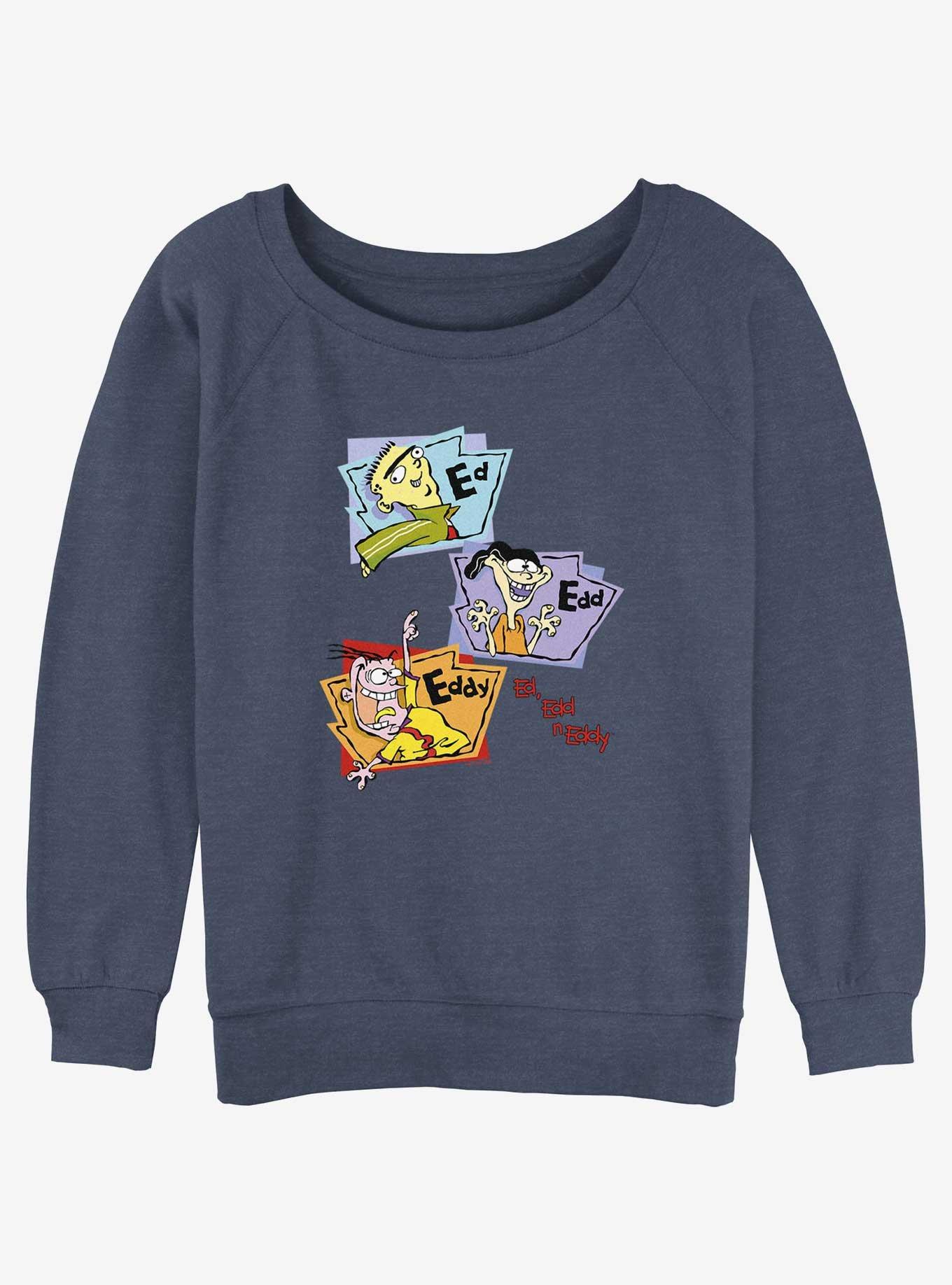 Cartoon Network Ed, Edd n Eddy The Squad Girls Slouchy Sweatshirt, BLUEHTR, hi-res