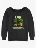 Marvel Guardians of the Galaxy Groot Hairdo Girls Slouchy Sweatshirt, BLACK, hi-res