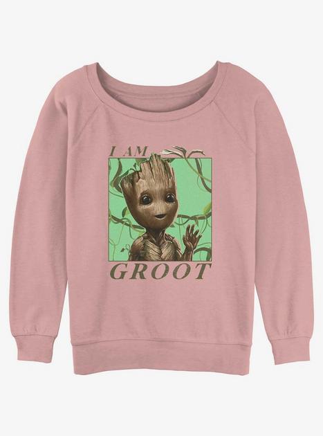 Marvel Guardians of the Galaxy Groot Vines Girls Slouchy Sweatshirt ...