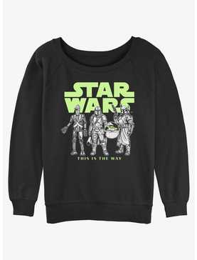 Star Wars The Mandalorian Logo Lineup Girls Slouchy Sweatshirt, , hi-res