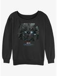 Marvel Moon Knight Broken Glass Girls Slouchy Sweatshirt, BLACK, hi-res