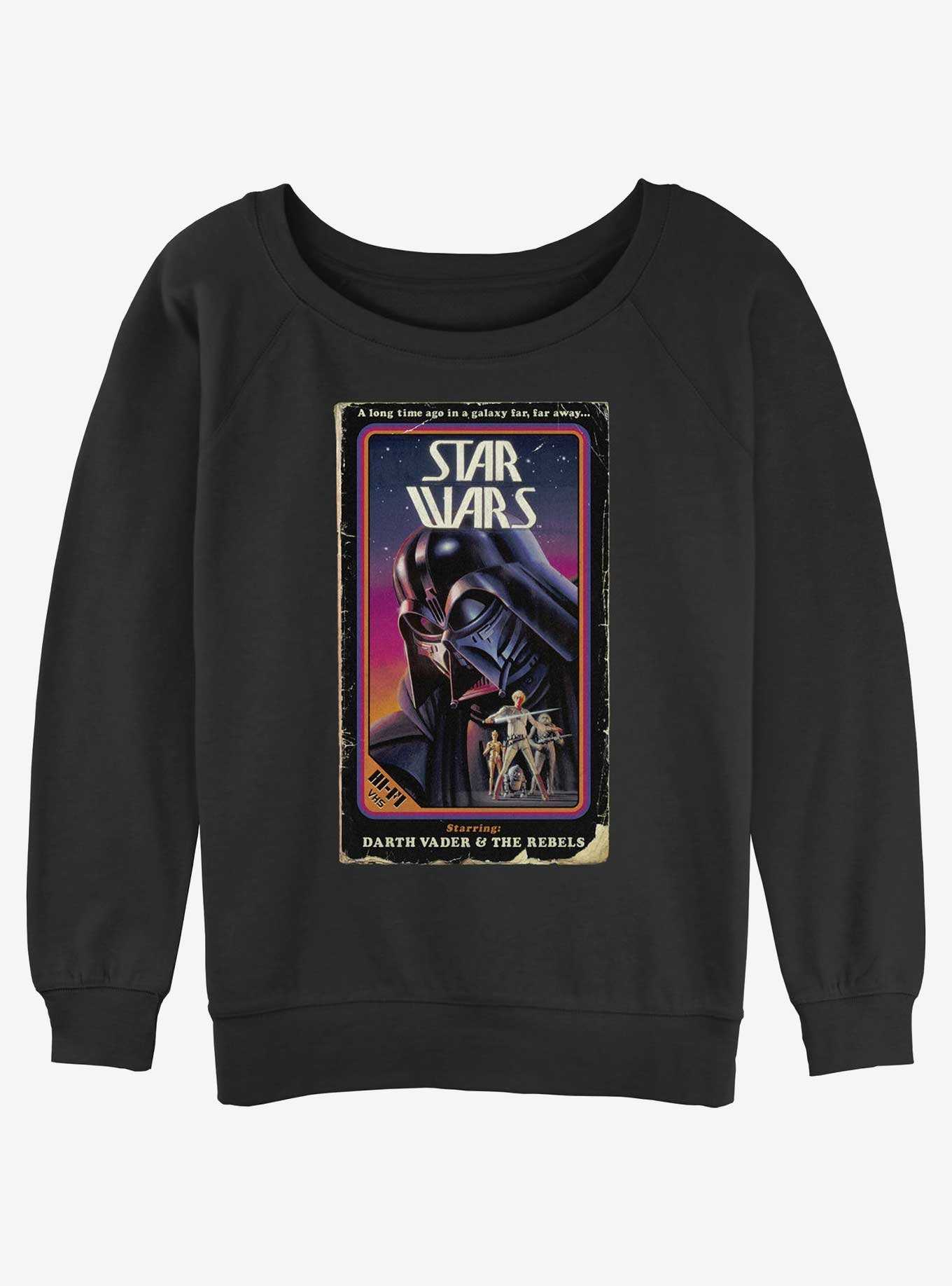 Star Wars VHS Stars Girls Slouchy Sweatshirt, , hi-res