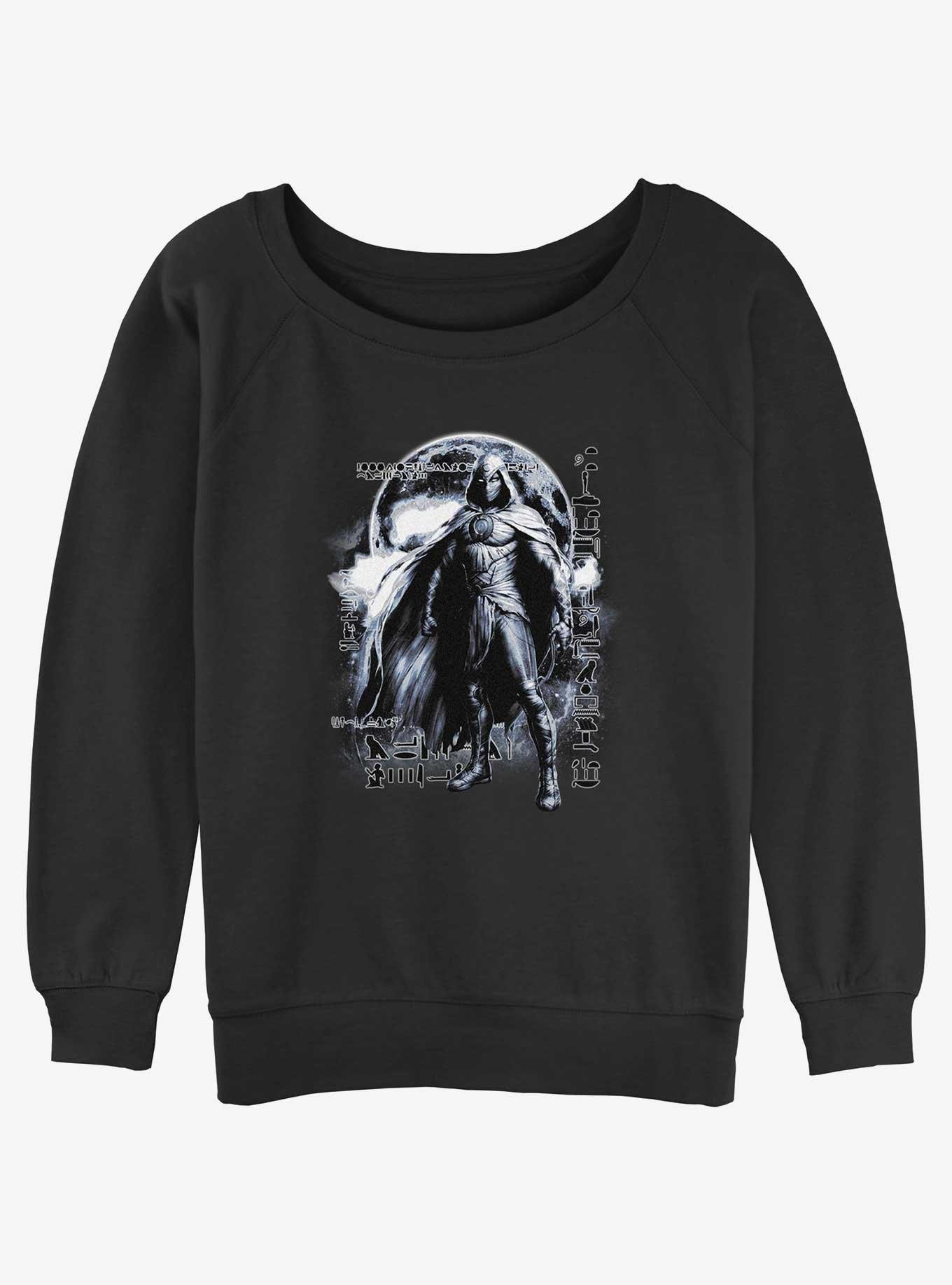 Marvel Moon Knight Dark Knight Girls Slouchy Sweatshirt, BLACK, hi-res