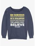 Ted Lasso Be Curious Quote Girls Slouchy Sweatshirt, BLUEHTR, hi-res