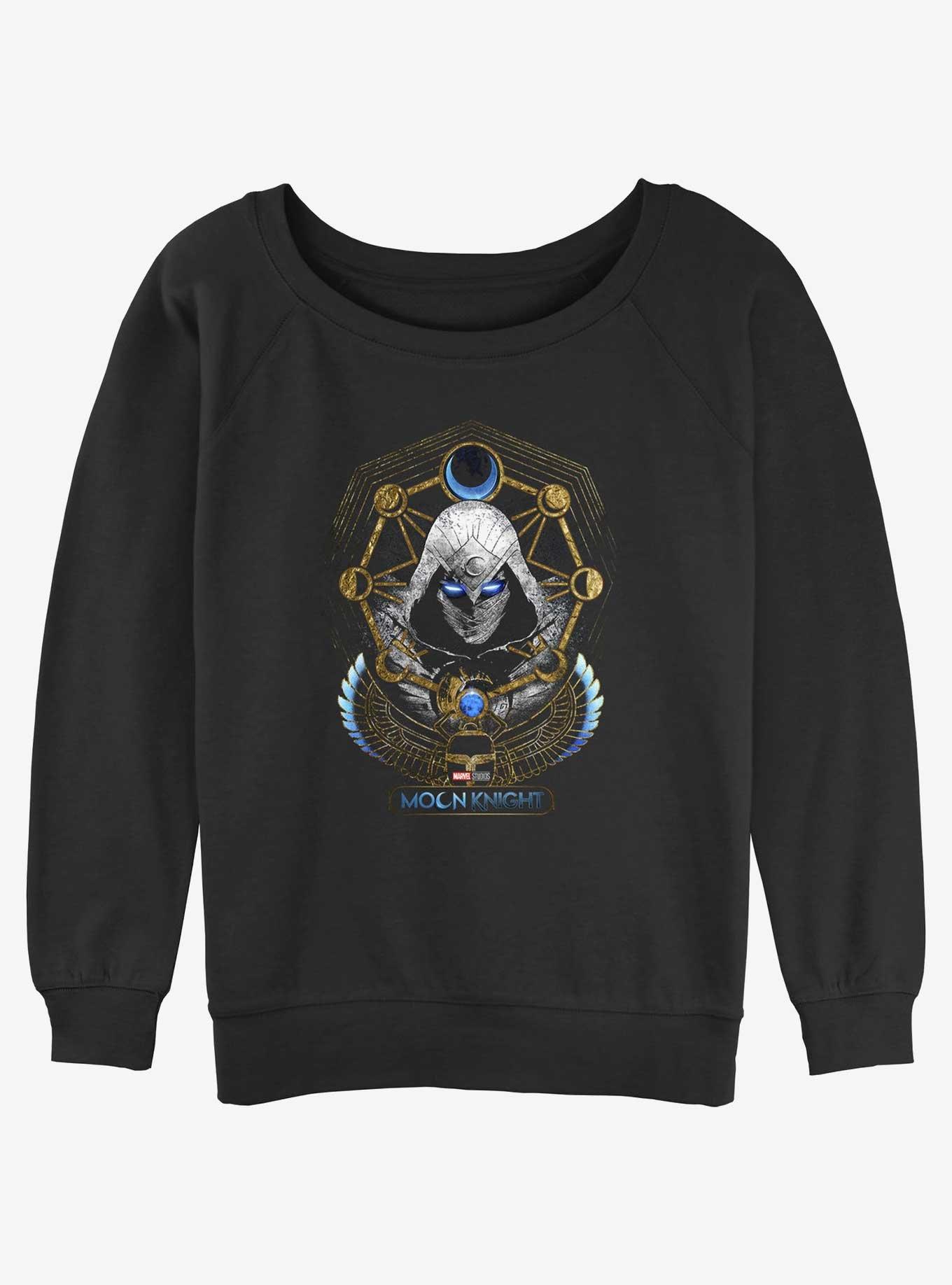 Marvel Moon Knight Scarab Moon Phase Girls Slouchy Sweatshirt, , hi-res
