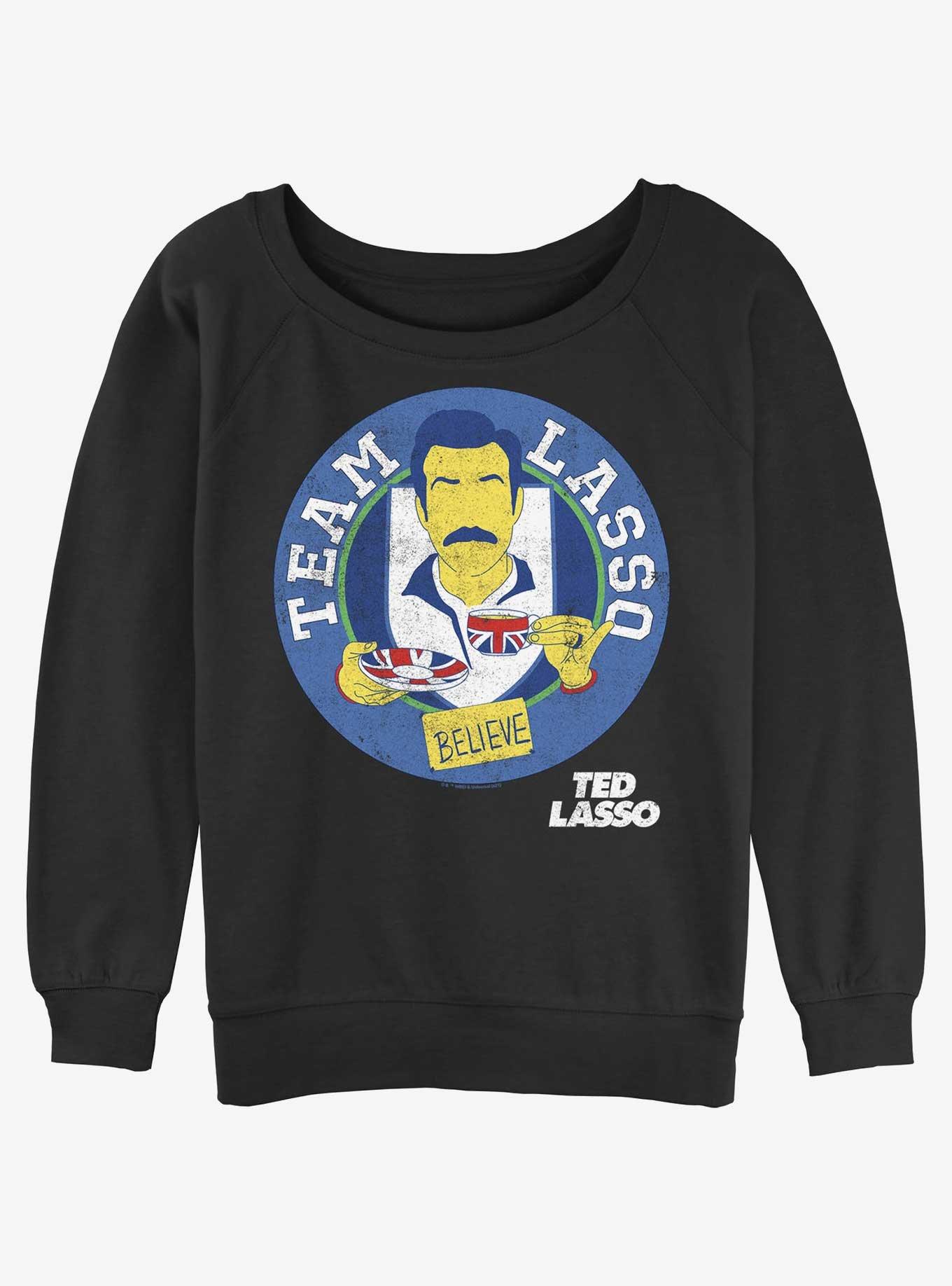 Ted Lasso Team Believe Girls Slouchy Sweatshirt, BLACK, hi-res