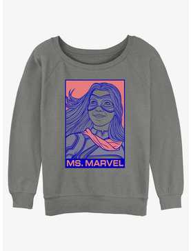 Marvel Ms. Marvel Pop Hero Girls Slouchy Sweatshirt, , hi-res