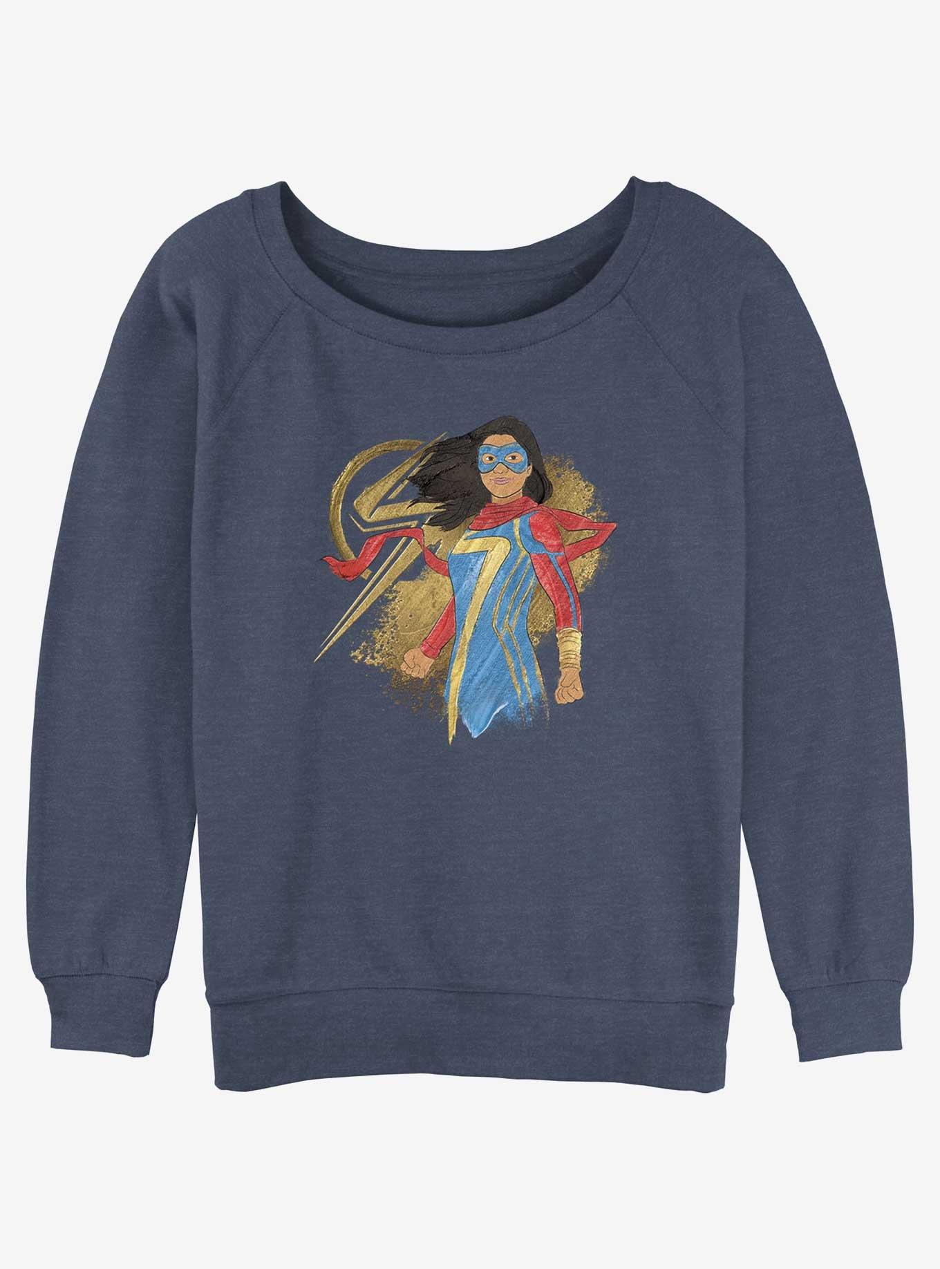 Marvel Ms. Marvel Portrait Girls Slouchy Sweatshirt