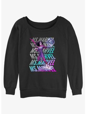 Marvel Ms. Marvel Wave Girls Slouchy Sweatshirt, , hi-res
