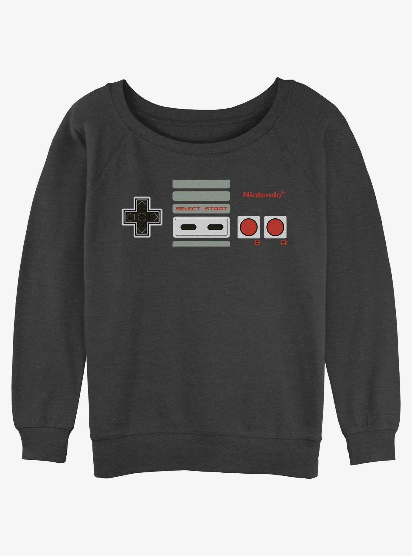 Nintendo Classic Controller Girls Slouchy Sweatshirt, , hi-res
