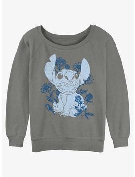 Disney Lilo & Stitch Floral Sketch Girls Slouchy Sweatshirt, , hi-res