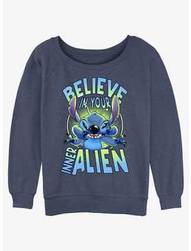 Disney Lilo & Stitch Inner Alien Girls Slouchy Sweatshirt, , hi-res