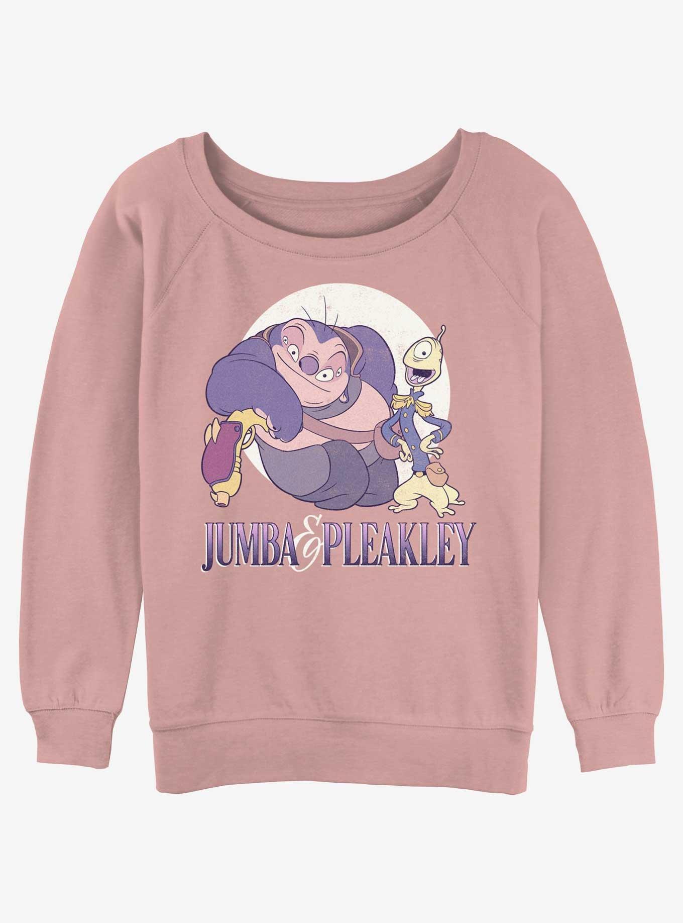 Disney Lilo & Stitch Jumba & Pleakley Girls Slouchy Sweatshirt, DESERTPNK, hi-res