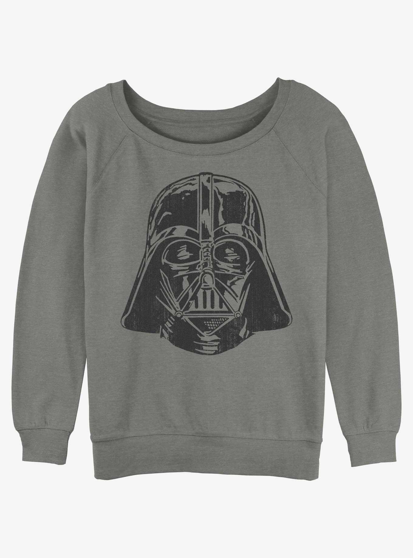 Star Wars Darth Vader Face Girls Slouchy Sweatshirt, GRAY HTR, hi-res