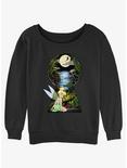 Disney Tinker Bell Keyhole To Neverland Girls Slouchy Sweatshirt, BLACK, hi-res