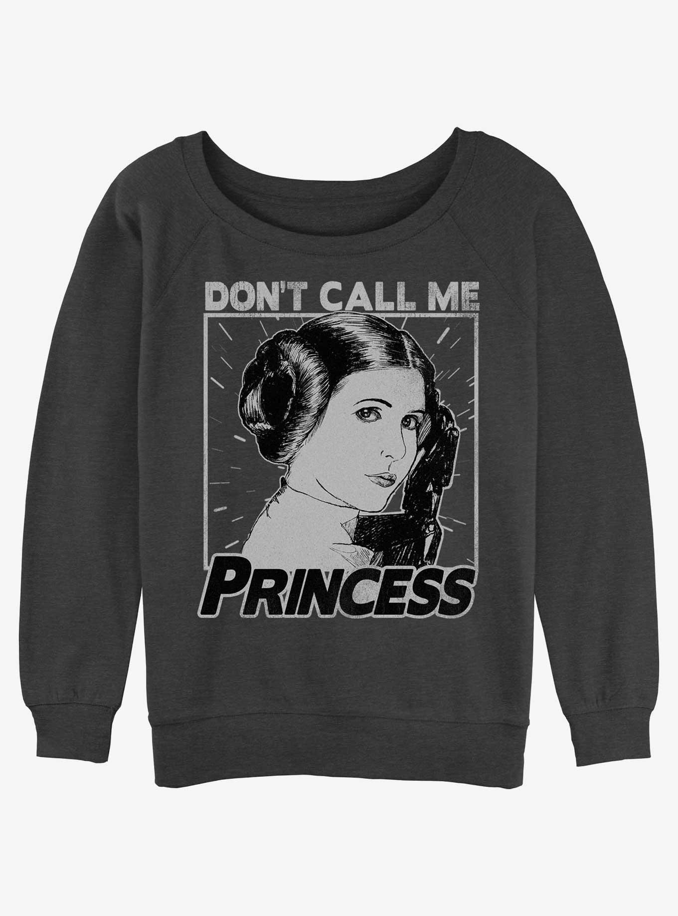 Star Wars Leia Don't Call Me Princess Girls Slouchy Sweatshirt, , hi-res