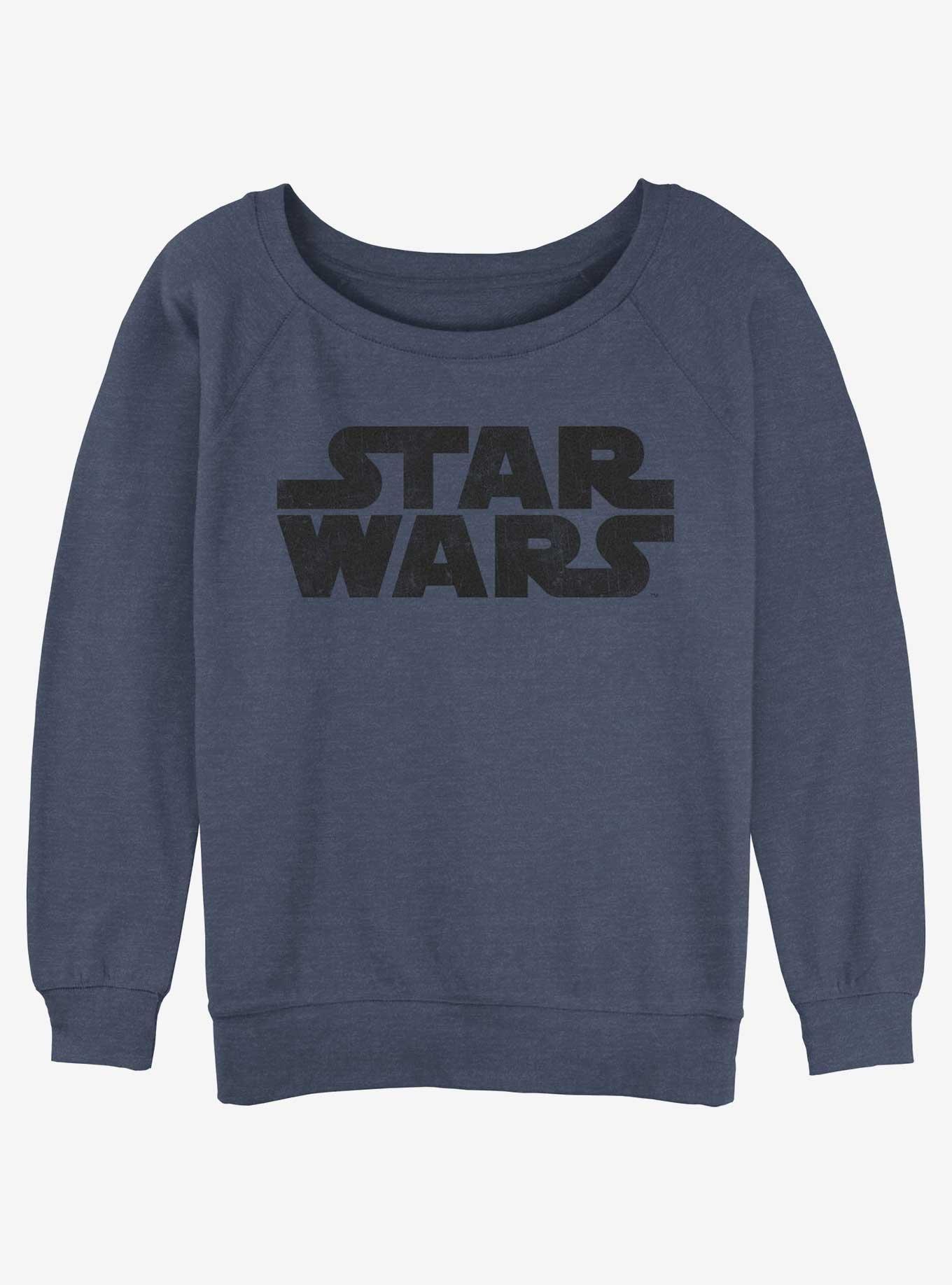 Star Wars Logo Girls Slouchy Sweatshirt, BLUEHTR, hi-res