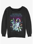 Star Wars Neon Hope Girls Slouchy Sweatshirt, BLACK, hi-res